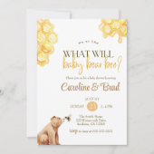 ハニカム何がベビーbee赤ちゃんシャワーを負担 招待状 (正面)