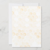 ハニカム何がベビーbee赤ちゃんシャワーを負担 招待状 (裏面)