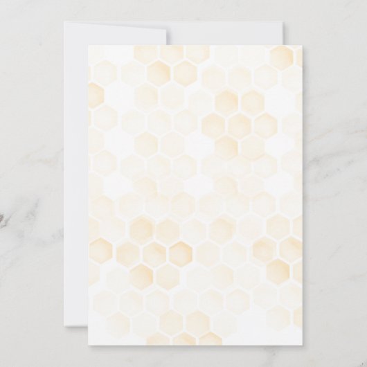 ハニカム何がベビーbee赤ちゃんシャワーを負担 招待状 (裏面)