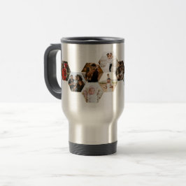 ハニカム六角フォトコラージュ11写真コーヒー トラベルマグ