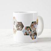 ハニカム六角フォトコラージュ11写真(大) ジャンボコーヒーマグカップ (正面右)
