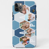 ハニカム写真コラージュパパまたは4文字の名前 Case-Mate iPhoneケース (裏面)