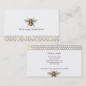 ハニカム及び蜂ろうそく製作者 名刺 (正面/裏面)