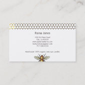 ハニカム及び蜂ろうそく製作者 名刺 (裏面)