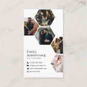 ハニカム幾何学六角16枚フォトグラファー 名刺 (裏面)