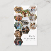 ハニカム幾何学六角16枚フォトグラファー 名刺 (正面)