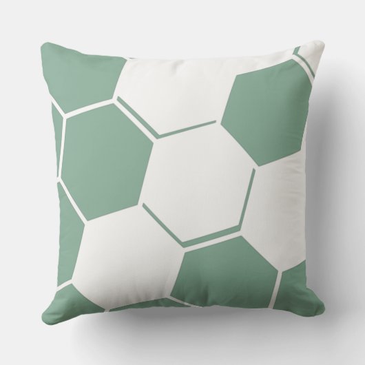 ハニカム模様白と灰色の装飾用クッション クッション (裏面)