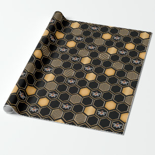 ハニカム模様 ラッピングペーパー
