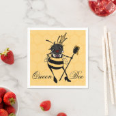 ハニカム紙ナプキン付き可愛いクイーンビー スタンダードカクテルナプキン (インサイチュ)