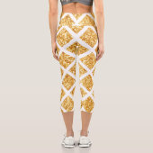 ハニカム金ゴールドグリッターボホコレクシ人気があるョン カプリレギンス (裏面)