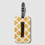 ハニカム金ゴールドグリッターボホコレクシ人気があるョン ラゲッジタグ (正面縦)