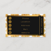 ハニカム金ゴールドグリッターボホコレクシ人気があるョン 名刺 (裏面)