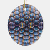 ハニカム飾り付きクリスマスオーナメントデザイン セラミックオーナメント (左)