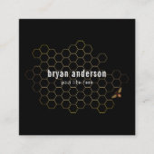 ハニカム養蜂家名刺 スクエア名刺 (正面)