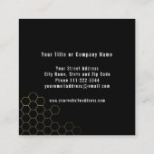 ハニカム養蜂家名刺 スクエア名刺 (裏面)