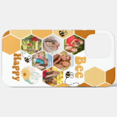 ハニカム6フォトコラージュBeeハッピーホワイト Case-Mate iPhoneケース (裏面 (横))