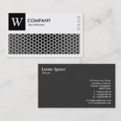 ハニカム – ロゴとパネルv2 – 黒 名刺 (正面/裏面)