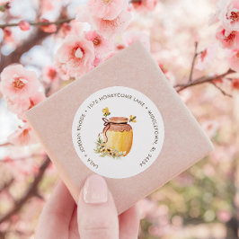 ハニカム（昆虫）マルハナバチベビーシャワー差出人住所 ラウンドシール