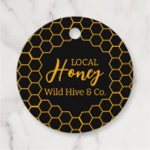 ハニカム - 黒または白の背景 フェイバータグ (正面)