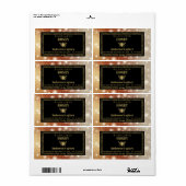 ハニカモダンス金ゴールド蜂の瓶ラベル ラベル (フルシート)