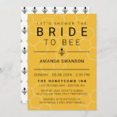 ハニカモダンム&ビーブライダルシャワー 招待状 (正面/裏面)