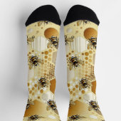 ハニカ忙しム上のハチ：六角形と円 ソックス (上部)