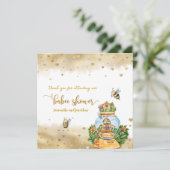 ハニコムビー テーマ ベビーシャワー 感謝カード 招待状 (スタンド正面)