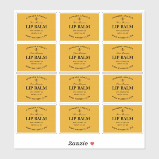 ハニコム リップ ビーズワックス バーム ラベル (シート)