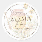 ハニコームバンブルビー ママとベイビー シャワーパーティー ラウンドシール (正面)