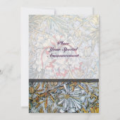 ハニサックル レッド ルビー モノグラム ゴールド メタリック 招待状 (裏面)