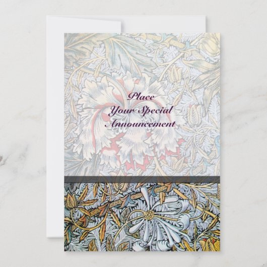 ハニサックル レッド ルビー モノグラム ゴールド メタリック 招待状 (裏面)