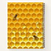 ハニツ飛んでいるビーカスタムハニカム8.5インチx 11インチ ノートブック (裏面)