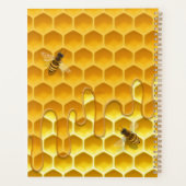 ハニツ飛んでいるビーカスタムハニカム8.5インチx 11インチ プランナー手帳 (裏面)