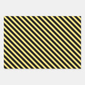 ハニモダンチミツバチハート&ハニカムパターン ラッピングペーパーシート (正面3)