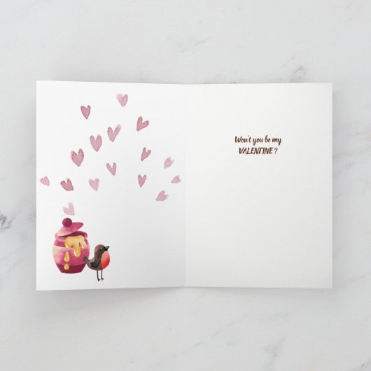 ハニーお気に入りのポットとベアーバレンタイン シーズンカード (内部)