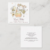 ハニーお洒落ジャー養蜂製品 スクエア名刺 (正面/裏面)