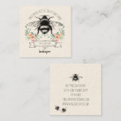 ハニーお洒落ビー養蜂家 スクエア名刺 (正面/裏面)