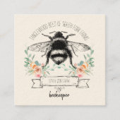 ハニーお洒落ビー養蜂家 スクエア名刺 (正面)