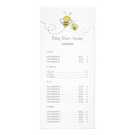 ハニーお洒落ミツバチ養蜂家の価格表 ラックカード