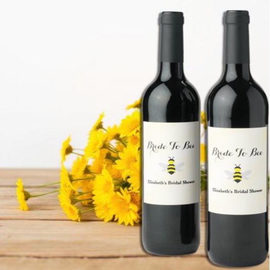 ハニーが主役のブライダルシャワー ワインラベル