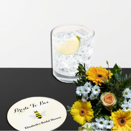 ハニーが花嫁に！ ブライダルシャワー ラウンドペーパーコースター