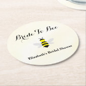 ハニーが花嫁に！ ブライダルシャワー ラウンドペーパーコースター (アングル)