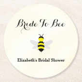 ハニーが花嫁に！ ブライダルシャワー ラウンドペーパーコースター (正面)