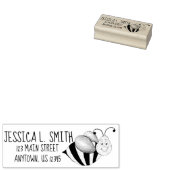 ハニーのまわりに(昆虫)マルハナバチパーソナライズされたアドレス ラバースタンプ (押印)