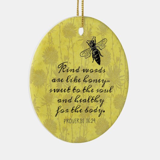 ハニーのような優しい言葉引用文 セラミックオーナメント (右)