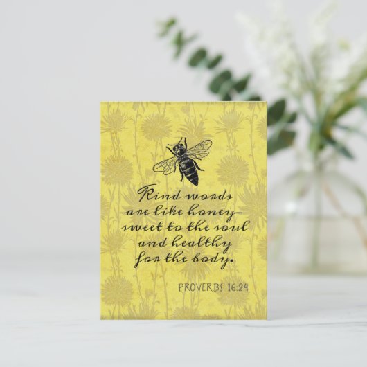ハニーのような優しい言葉引用文 ポストカード (スタンド正面)