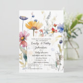 ハニーの野草の赤男女兼用ちゃんシャワー 招待状 (スタンド正面)