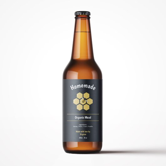 ハニーまたはミードボトルラベルのシール ワインラベル