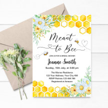ハニーをテーマにしたウェディングシャワーの招待状