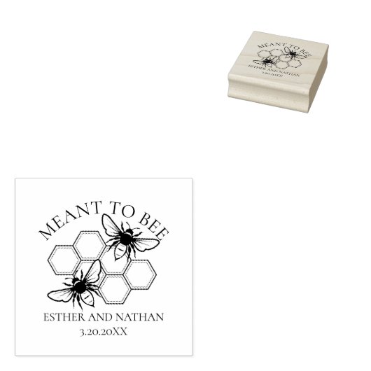 ハニーをテーマにした結婚式の贈り物スタンプ ラバースタンプ (押印)